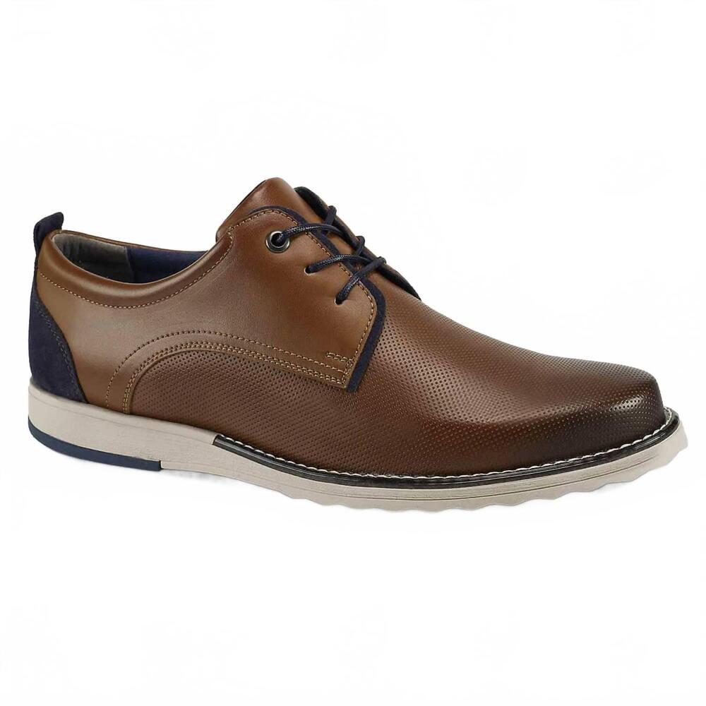 NEW FERRATO men's casual lace-up shoes in brown
